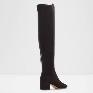ALDO over-the-knee women boots. Soft surface. Worn once only.